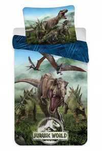 Pościel dinozaur 140x200 Jurassic Park T-rex bawełniana, prezent