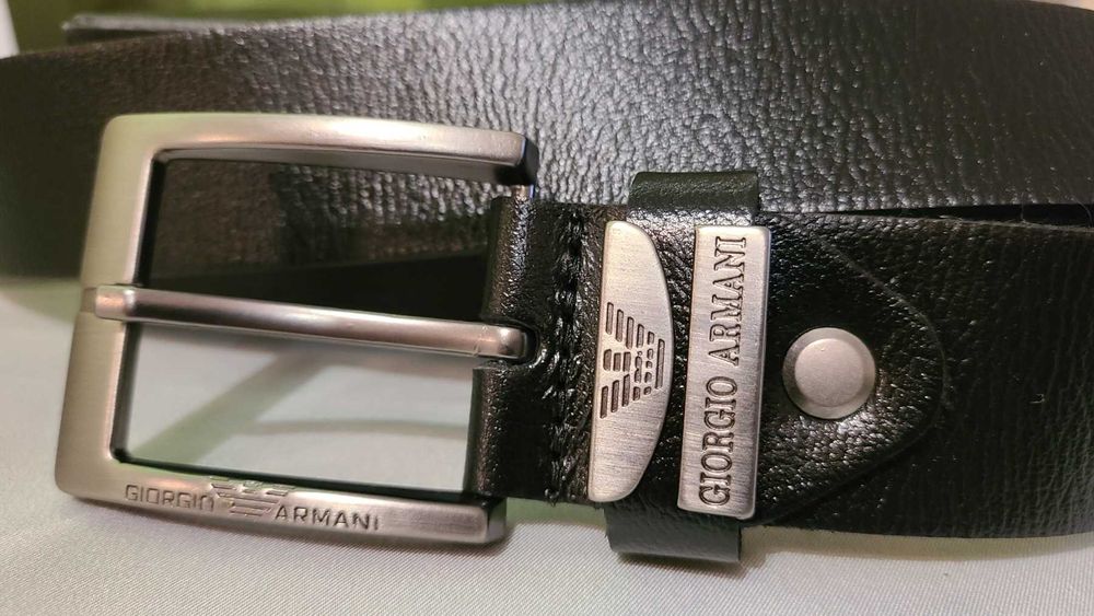 Чоловічий шкіряний ремінь Armani