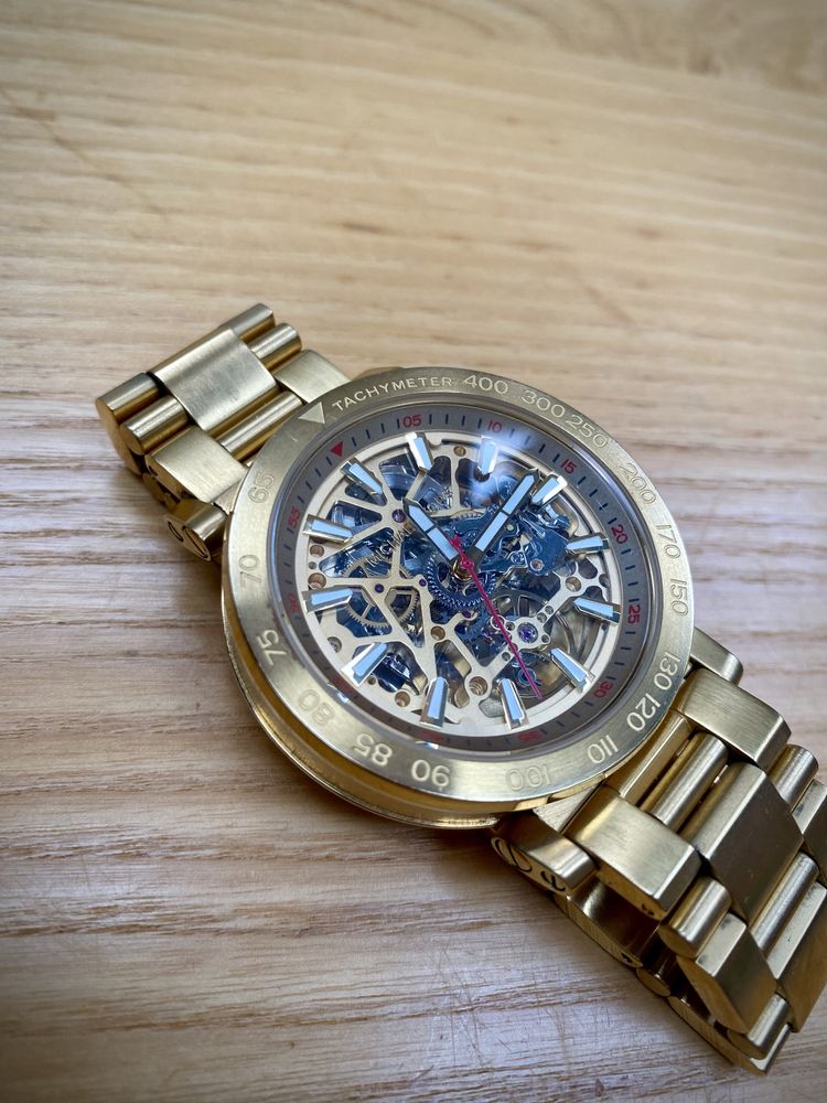 Zegarek Michael Kors MK9037 – automatyczny, skeleton, złoty