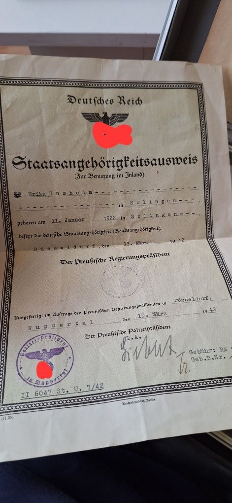Zdjęcia dokumenty III Rzesza odznaki DDR