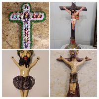 Cristos e crucifixos em barro figurado de Barcelos