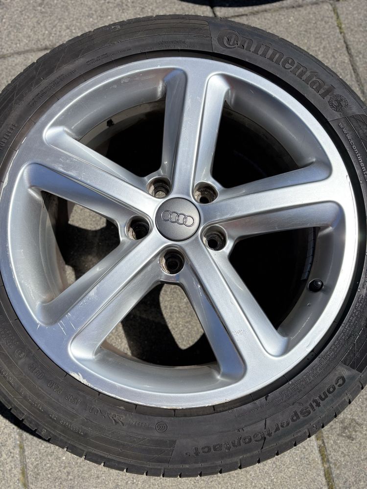 5x112 Alufelgi R17 Audi A4 B7 B6 TT Letnie Opony Continental 235/45/17