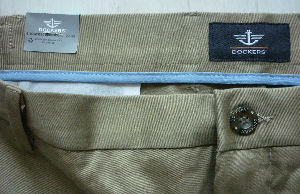 NOWE duże męskie spodnie DOCKERS rozmiar 4XL W46 L30 beżowe z USA!
