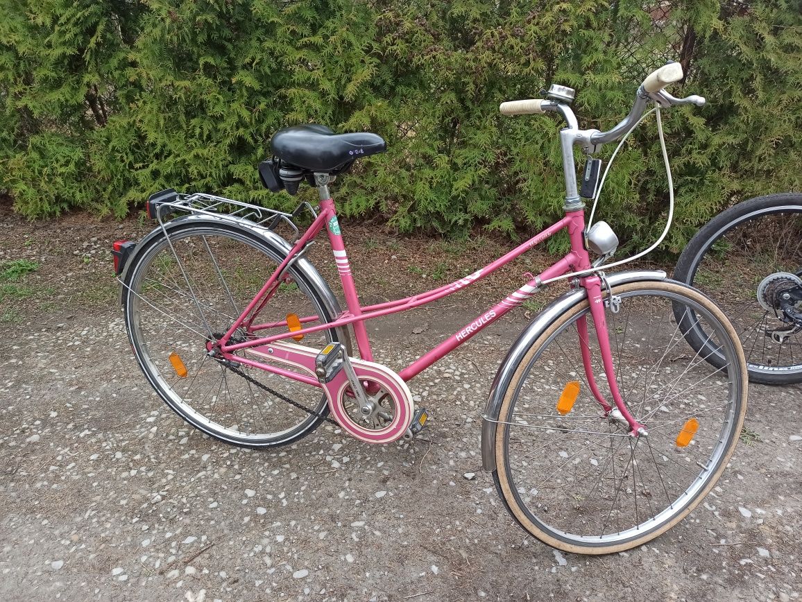 Stary niemiecki rower vintage różowa damka Herkules