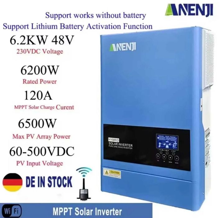 Продам Гибридный инвертор ANENJI 6200VA/6200W, 48V