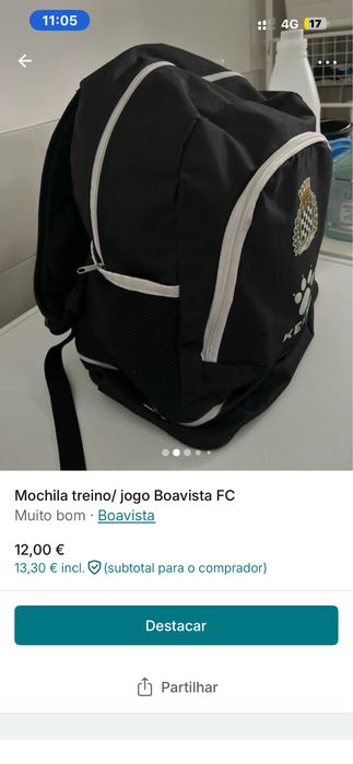 Mochila jogo Boavista FC