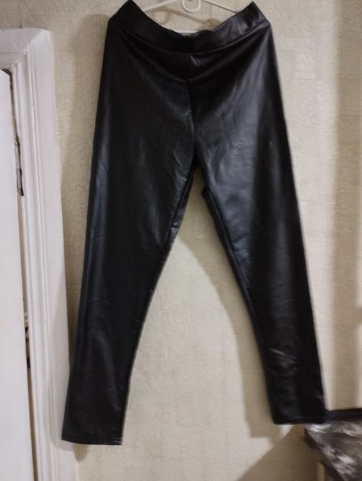 Брюки  эко  кожа на флисе