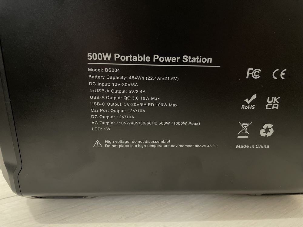 Choetech bs004 500w power station