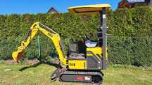 Minikoparka Nex N12 joystick,  Yanmar 3TNV70, 2m głębokość kopania