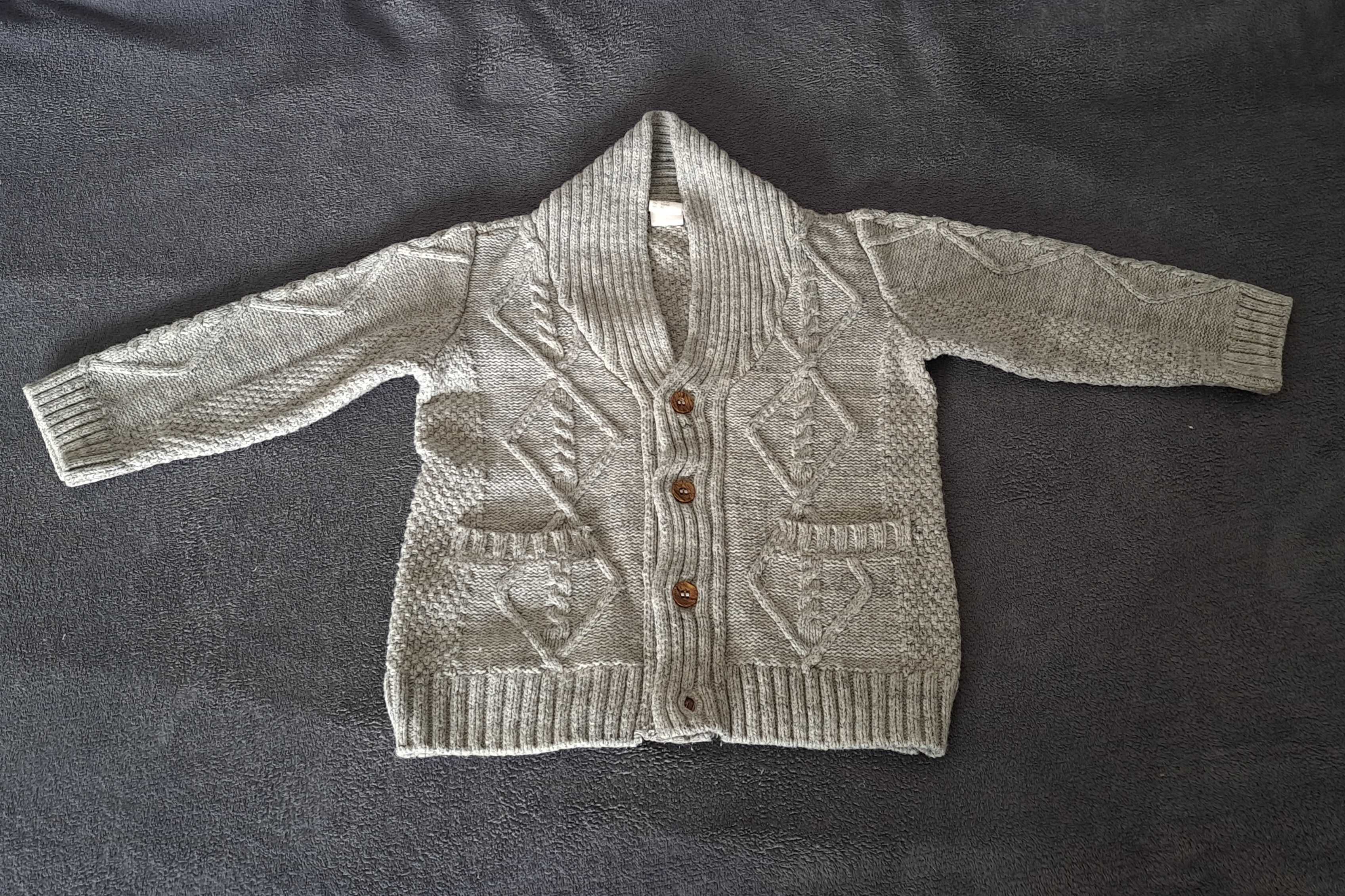 Kardigan H&M 98 cieply sweter elegancki