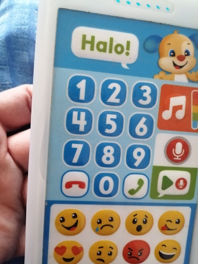 Zestaw zabawek fisher price telefon szczeniaczka radio grające samoch