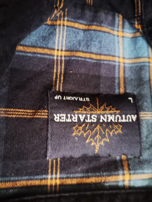 Koszula bawełna kratka granat roz. L