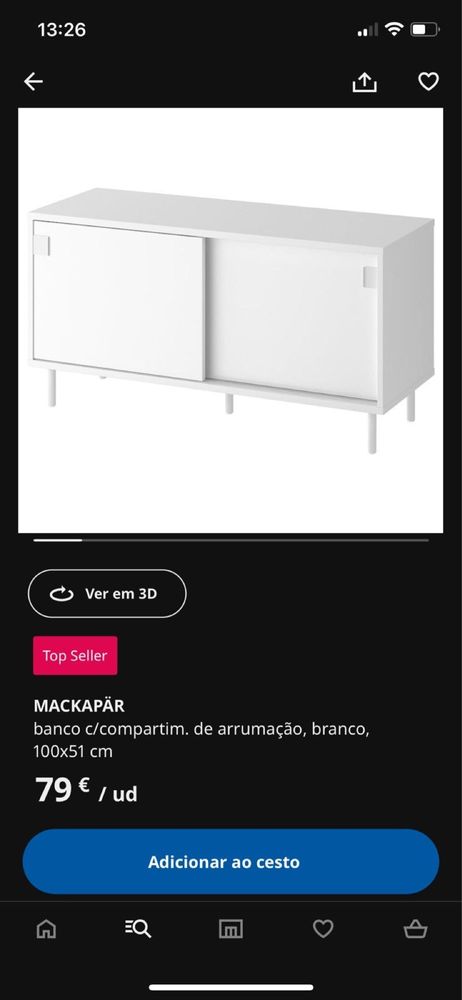 Banco com arrumacao ikea mackapar