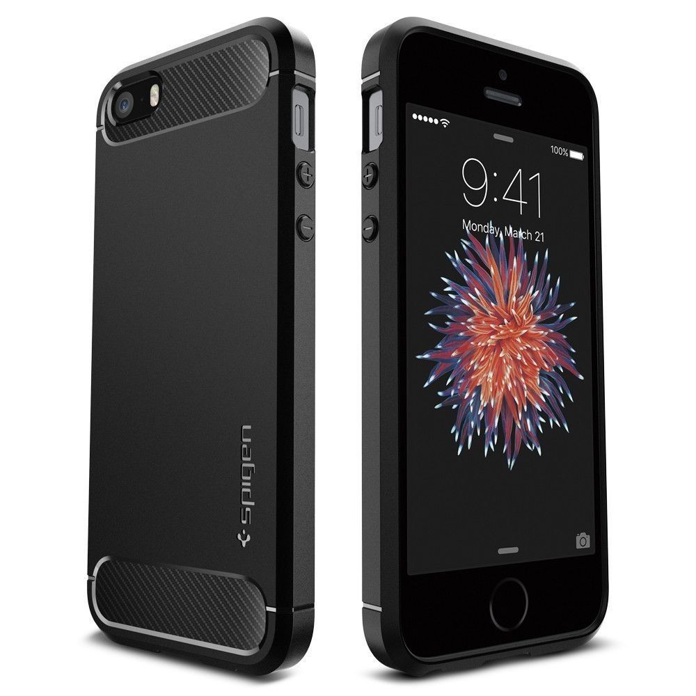 Etui Spigen Rugged Armor Do Iphone 5 / 5S / Se Black