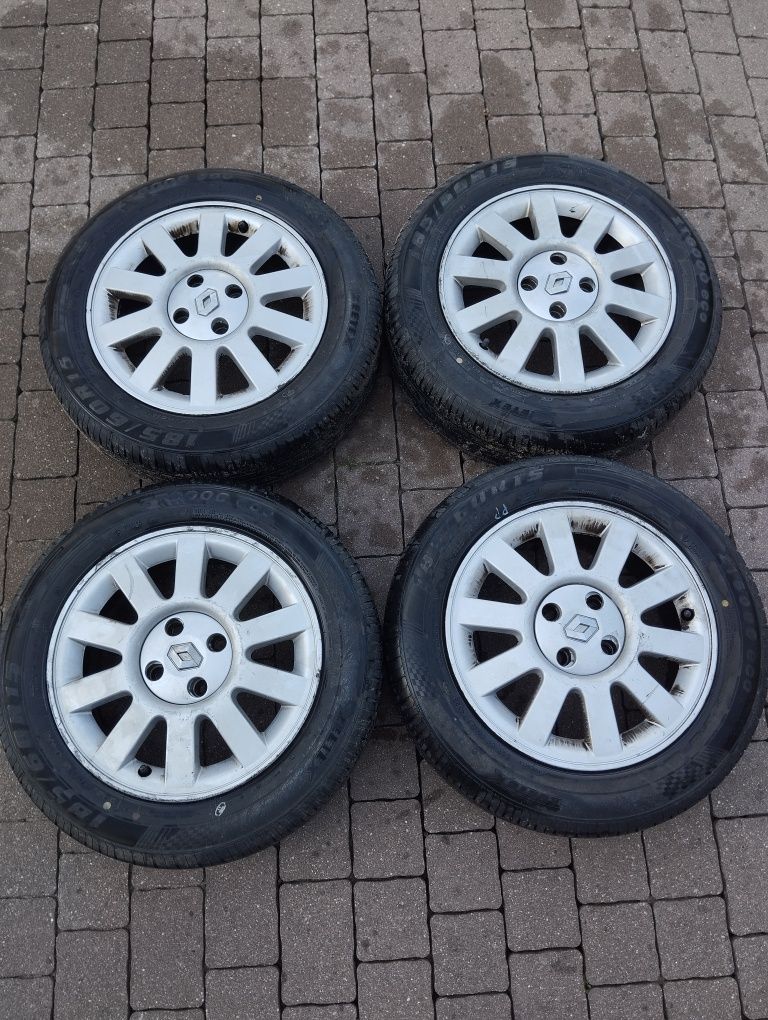 Alufelgi z oponami 4x100 185/60 R15 Renault Clio