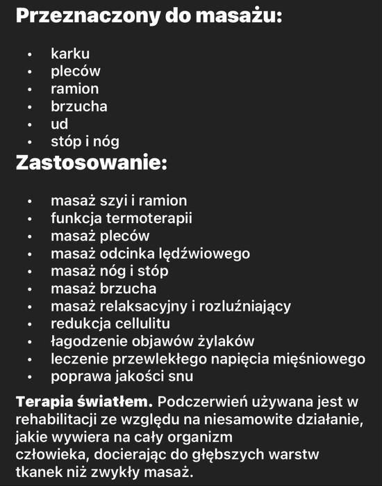 Masazer szyji,karku i ciala 3d