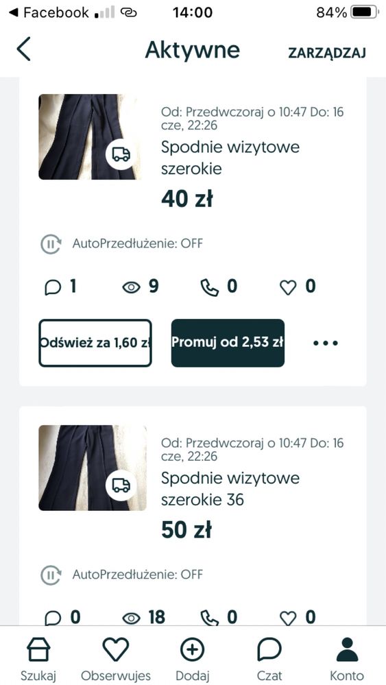 Spodnie damskie szerokie