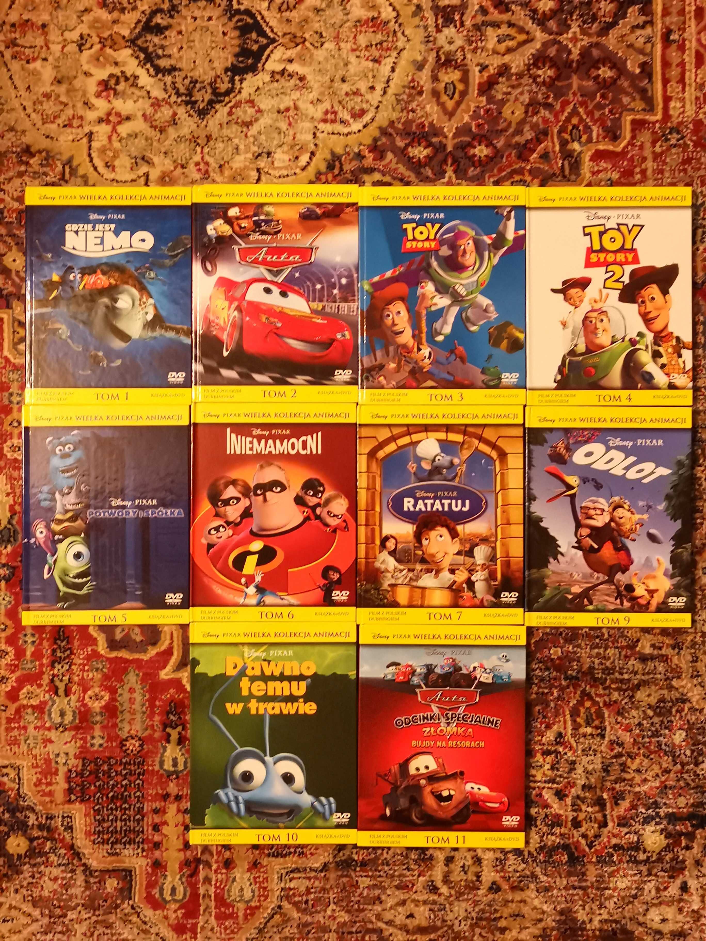 Kolekcja 10 Bajek Książka+ DVD Disney Auta Toy Story Odlot Ratatuj