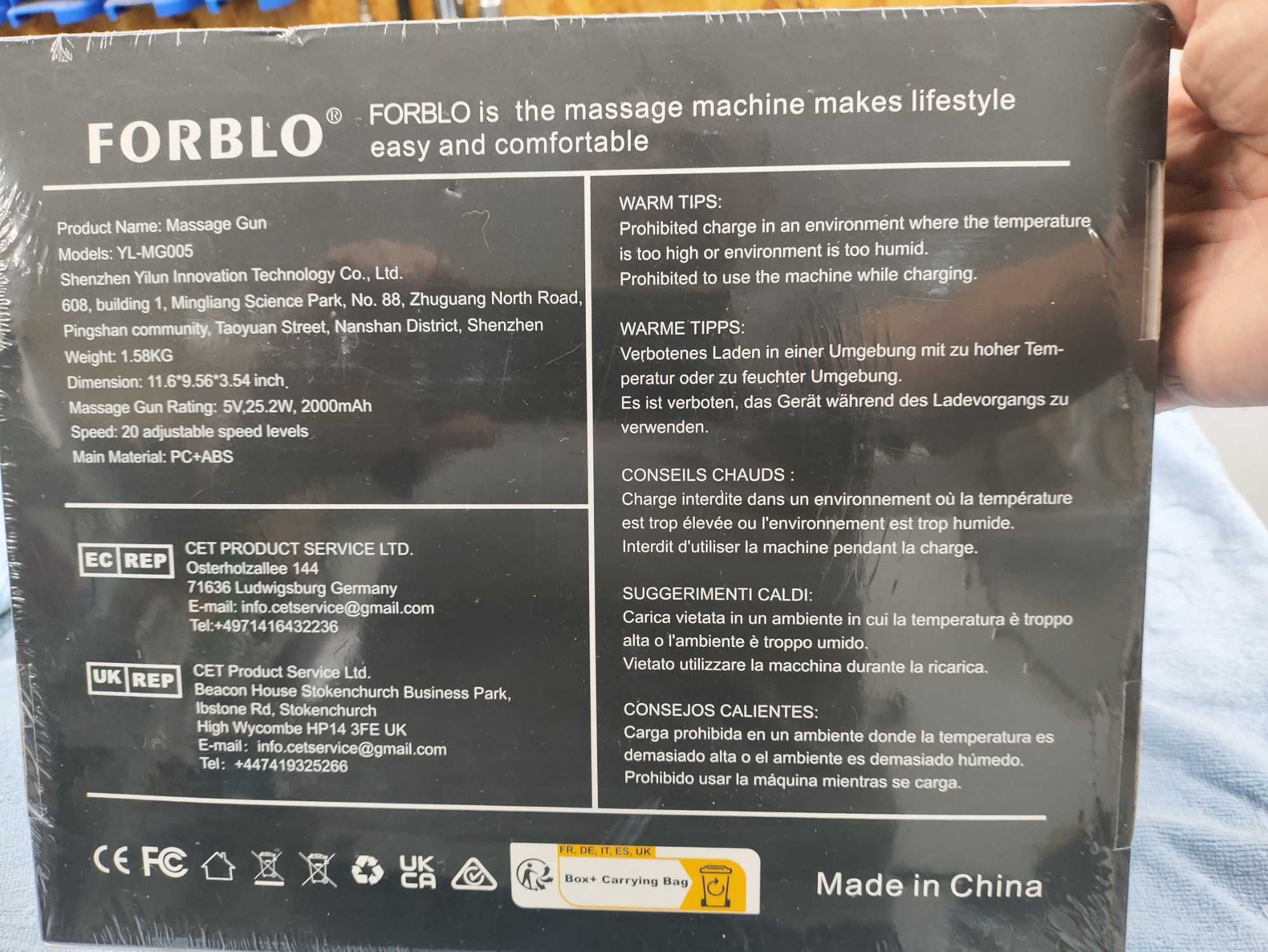 Masażer ręczny Pistolet FORBLO