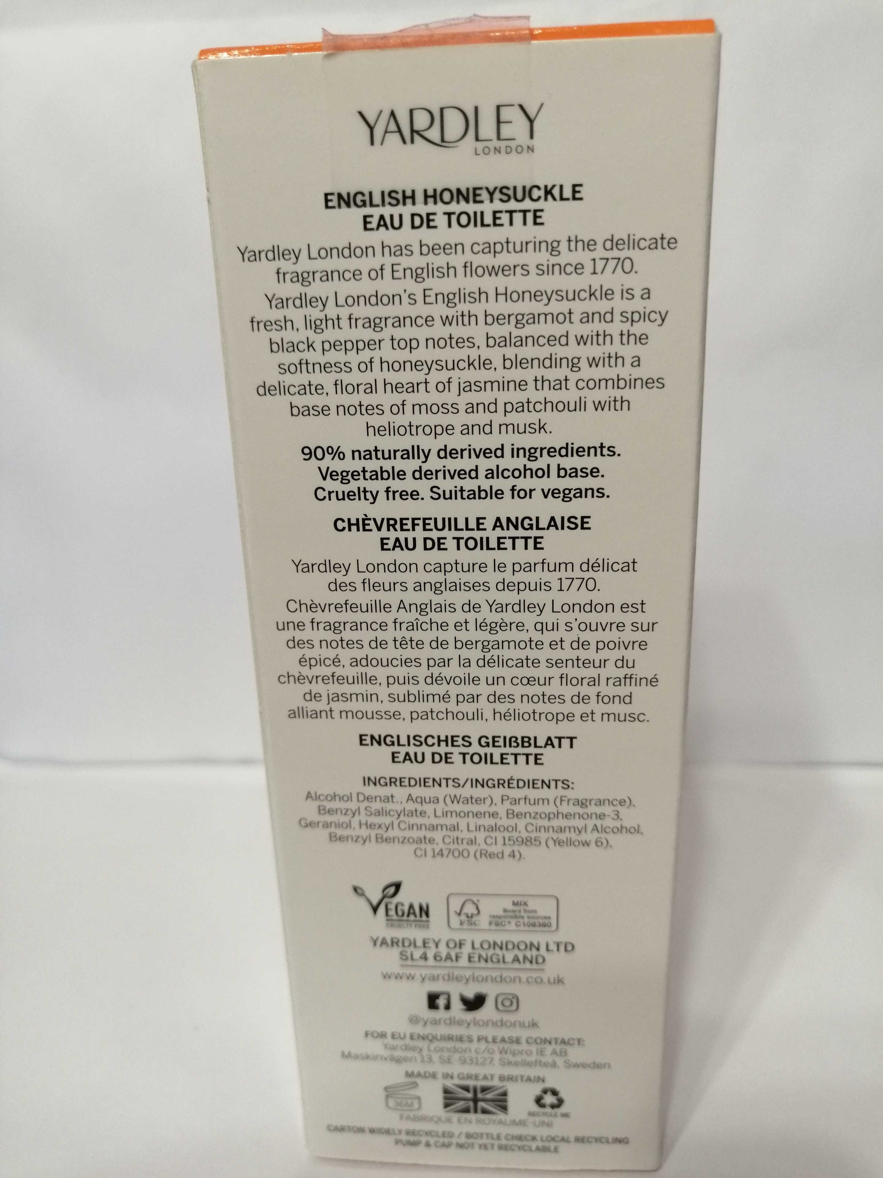Yardley English Honeysuckle 125 ml