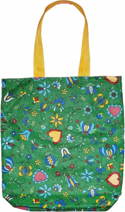 Bawełniana Torba Shopperka Torebka Shoperka na Zakupy Folk Folklor