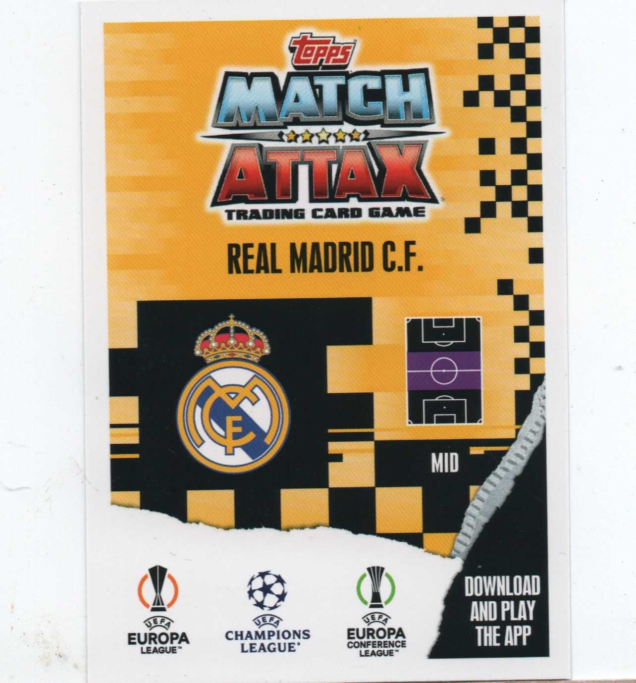 Topps Match Attax #149 Eduardo Camavinga Real Madrid C. F.