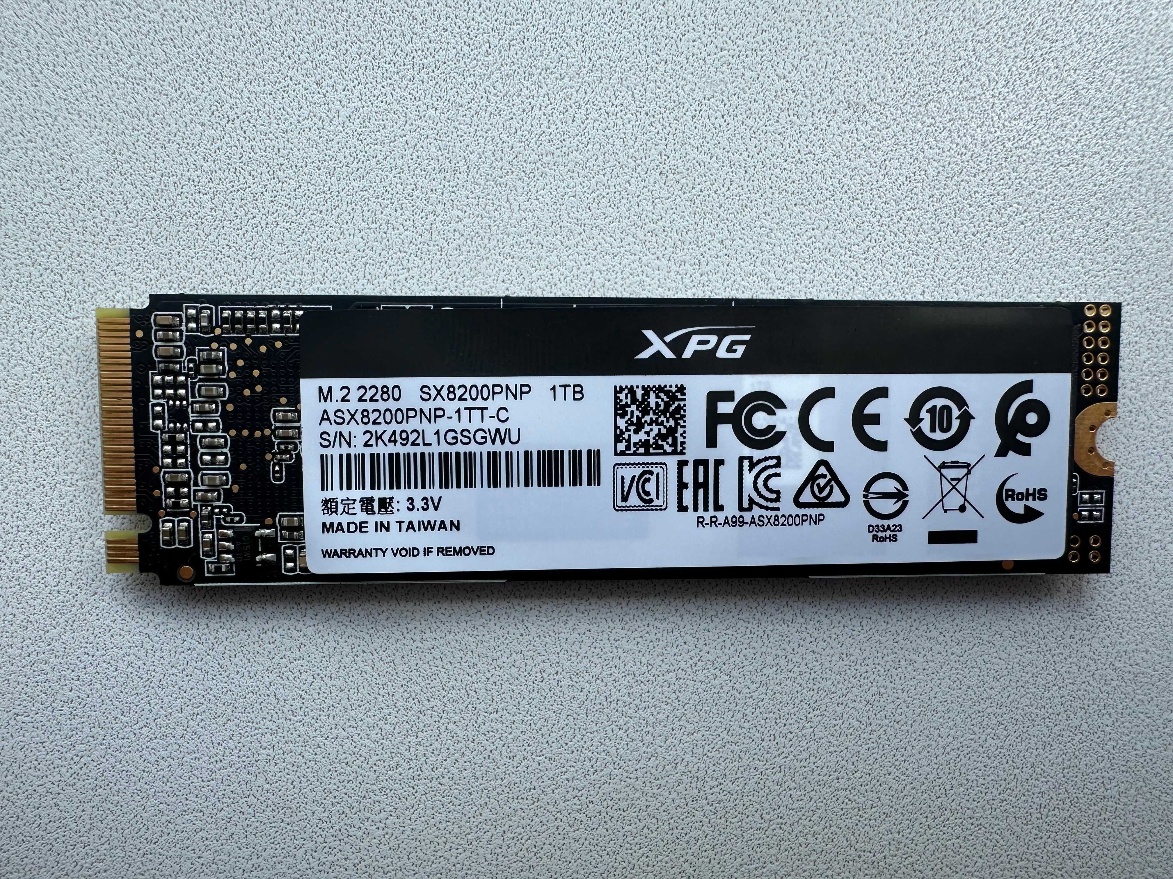SSD-диск M.2 NVMe ADATA XPG SX8200 Pro 3D NAND 1TB 2280 PCI-E Gen 3х4