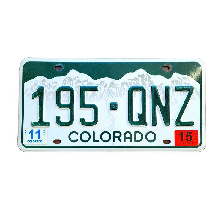 Colorado 2015 - oryginalna tablica rejestracyjna z USA