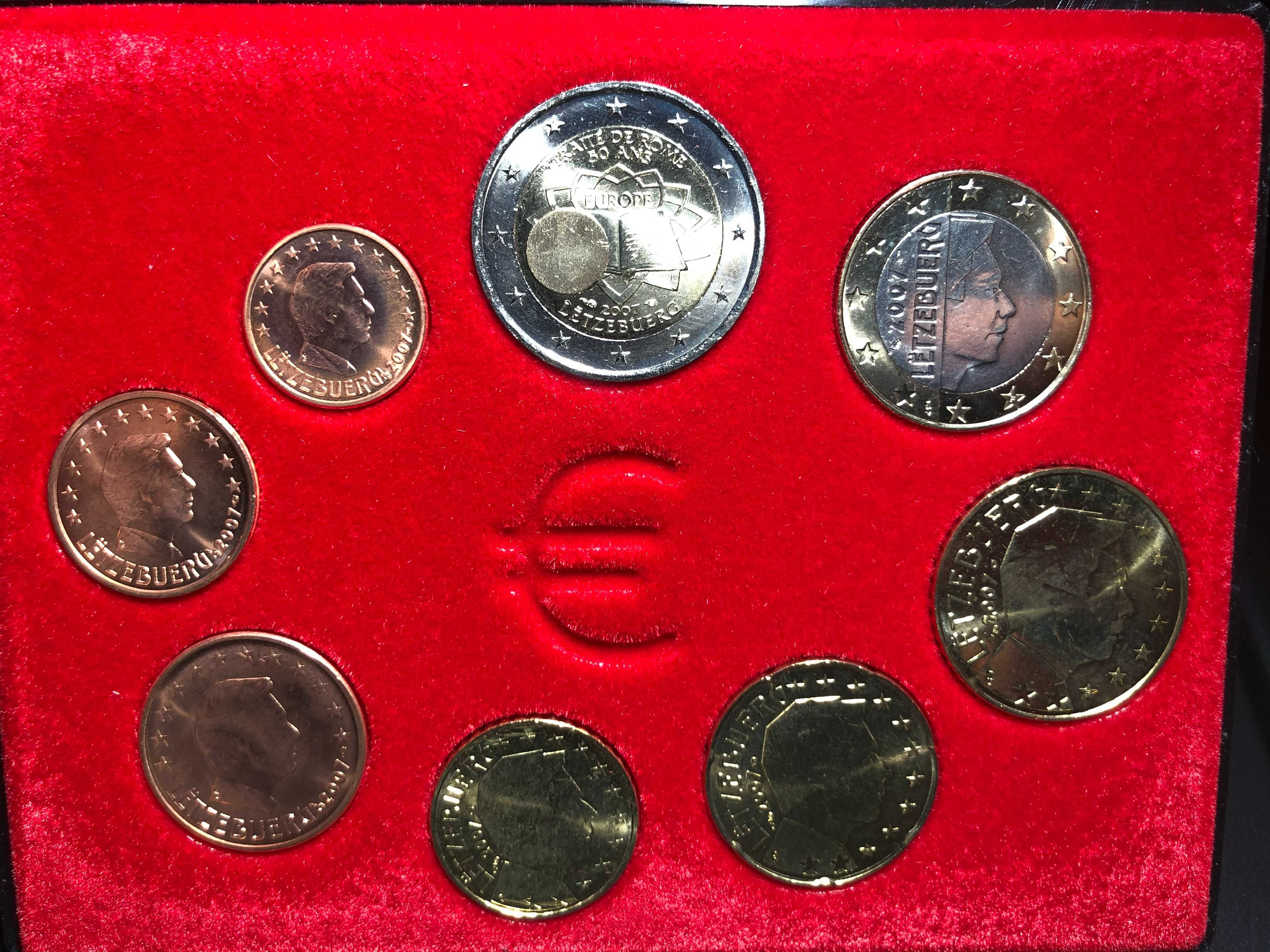 Set Anual Luxemburgo 2007 UNC com Estojo - 2€ 50º Aniv Tratado de Roma