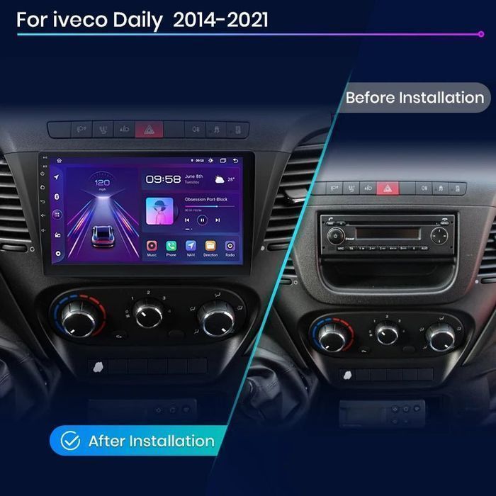 Radio CarPlay Android dla Iveco Daily 2014 - 2021, 6GB 128GB