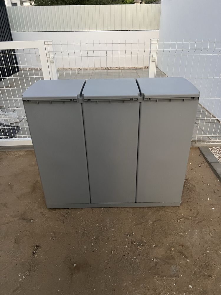 Conj. Armário Exterior + Baldes Reciclagem Spaceo