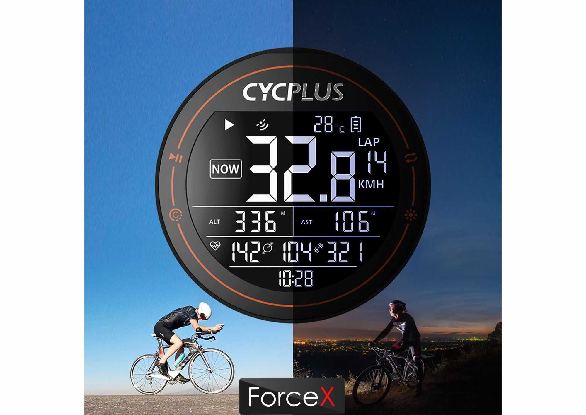 Велокомпьютер GPS Cycplus M2, с подсветкой (Гарантия)