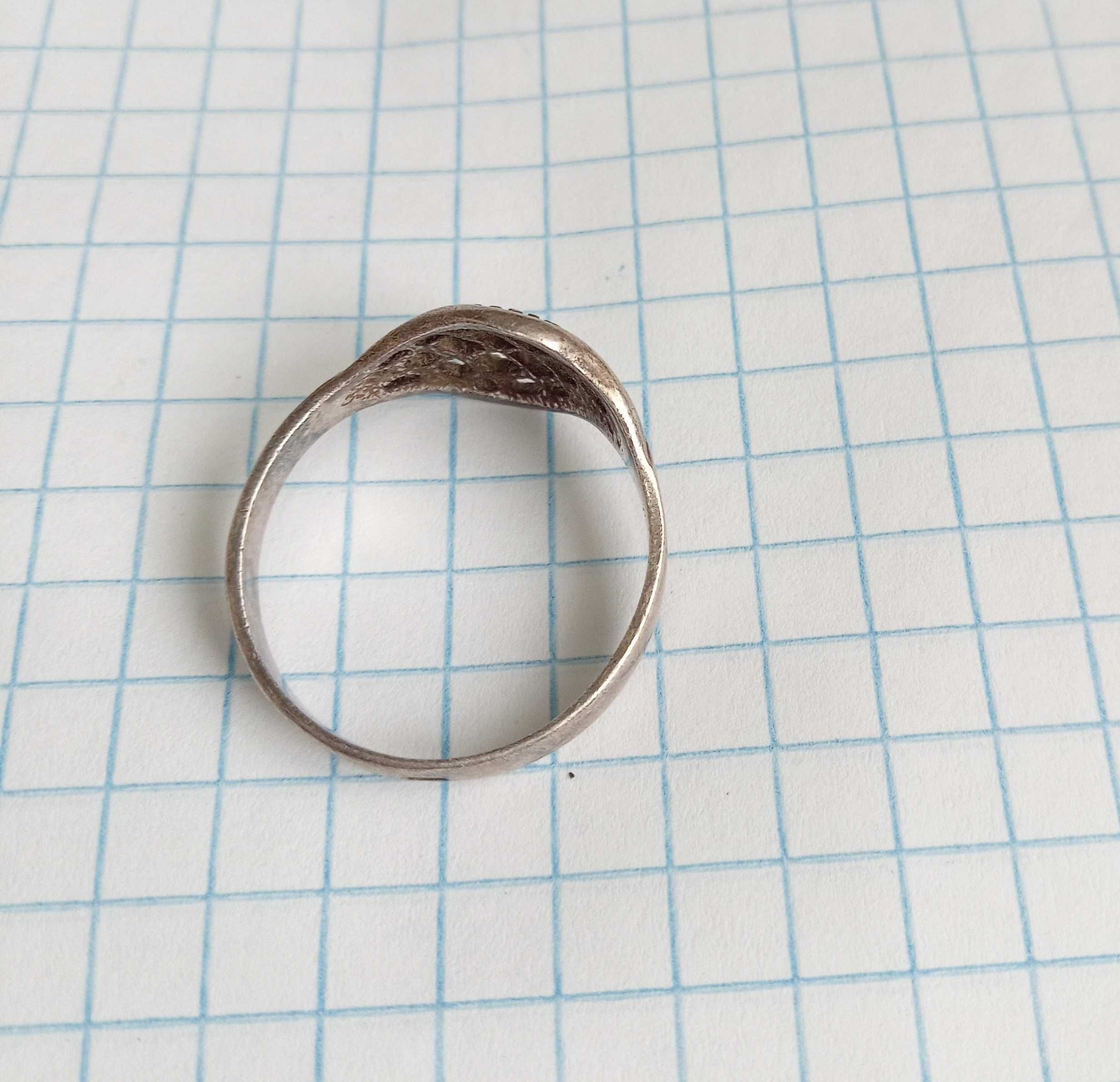 Кольцо колечко срібне 925 проба, зірочка, розмір 18, вінтаж СССР