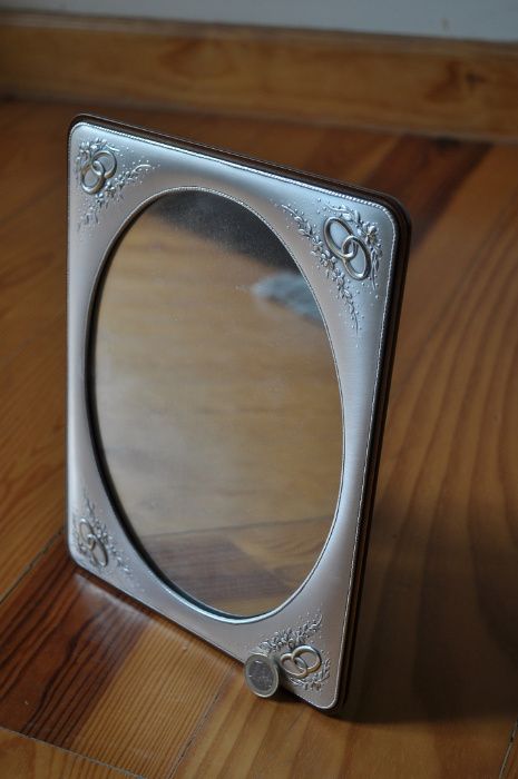 Moldura/espelho banhado em prata