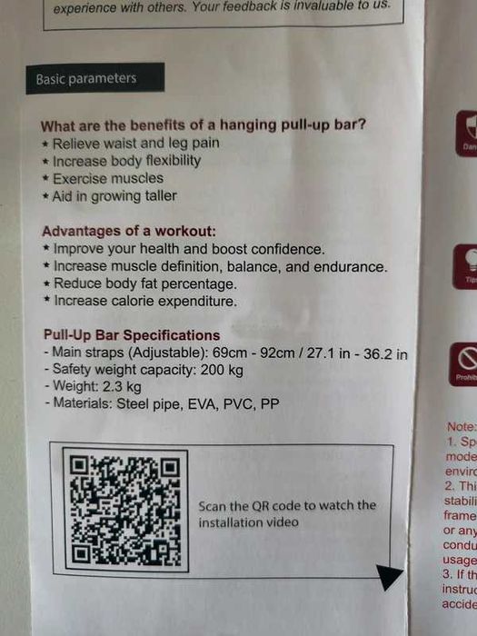 Drążek do podciągania Rhinosport