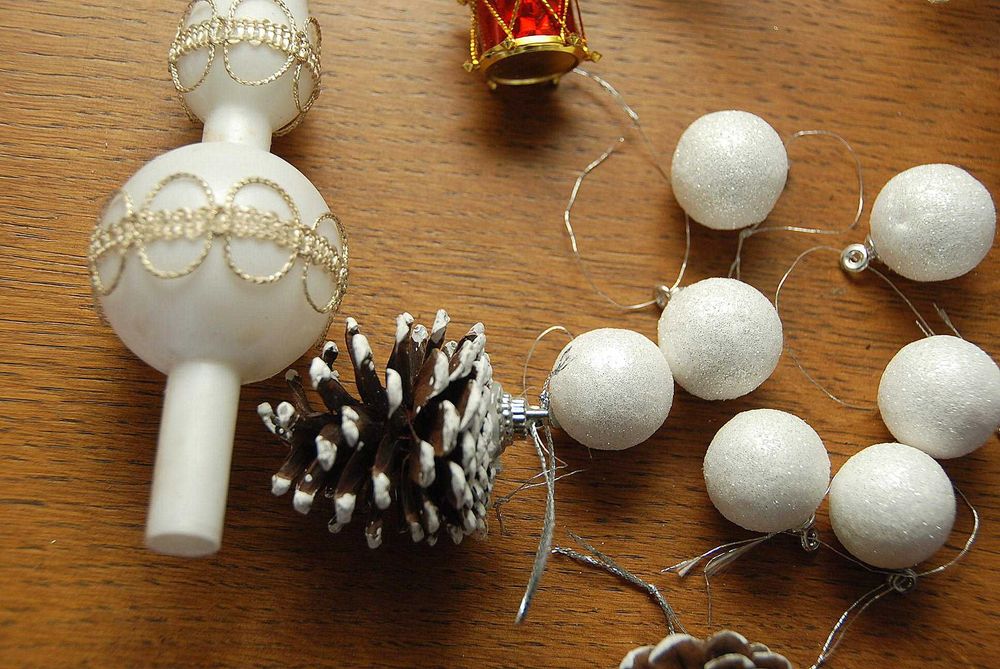 Bombki choinkowe 17 szt. ozdoby świąteczne zestaw