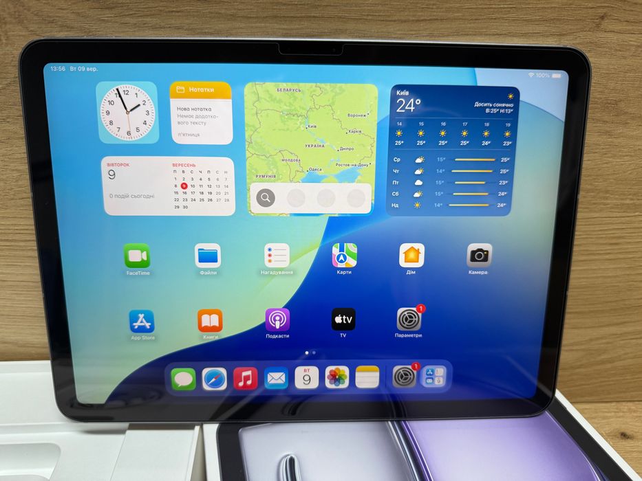 як новий  iPad Air M2 2024 Wi-Fi+Cellular 128gb офіційна гарантія