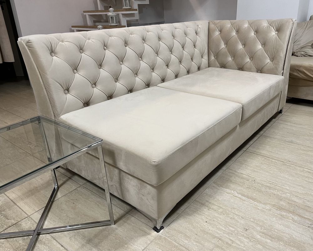 Sofa Chesterfield rozkładana (2 sofy = narożnik 4300 zł)