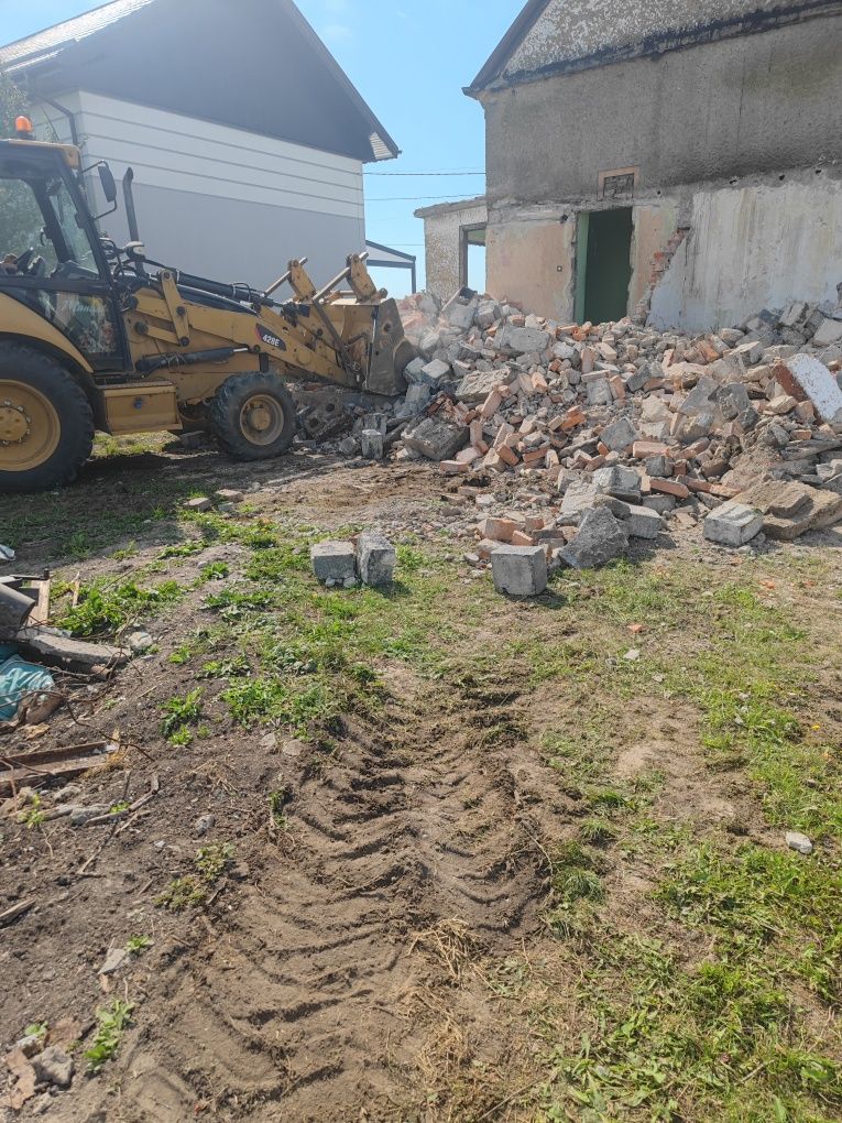 Transport wywóz gruzu koparki wyburzenia pospółka ziemia piasek żwir