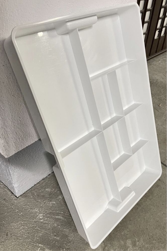 37x54x21cm IKEA KUGGIS wkład z 8 przegródkami biały pojemnik szuflada