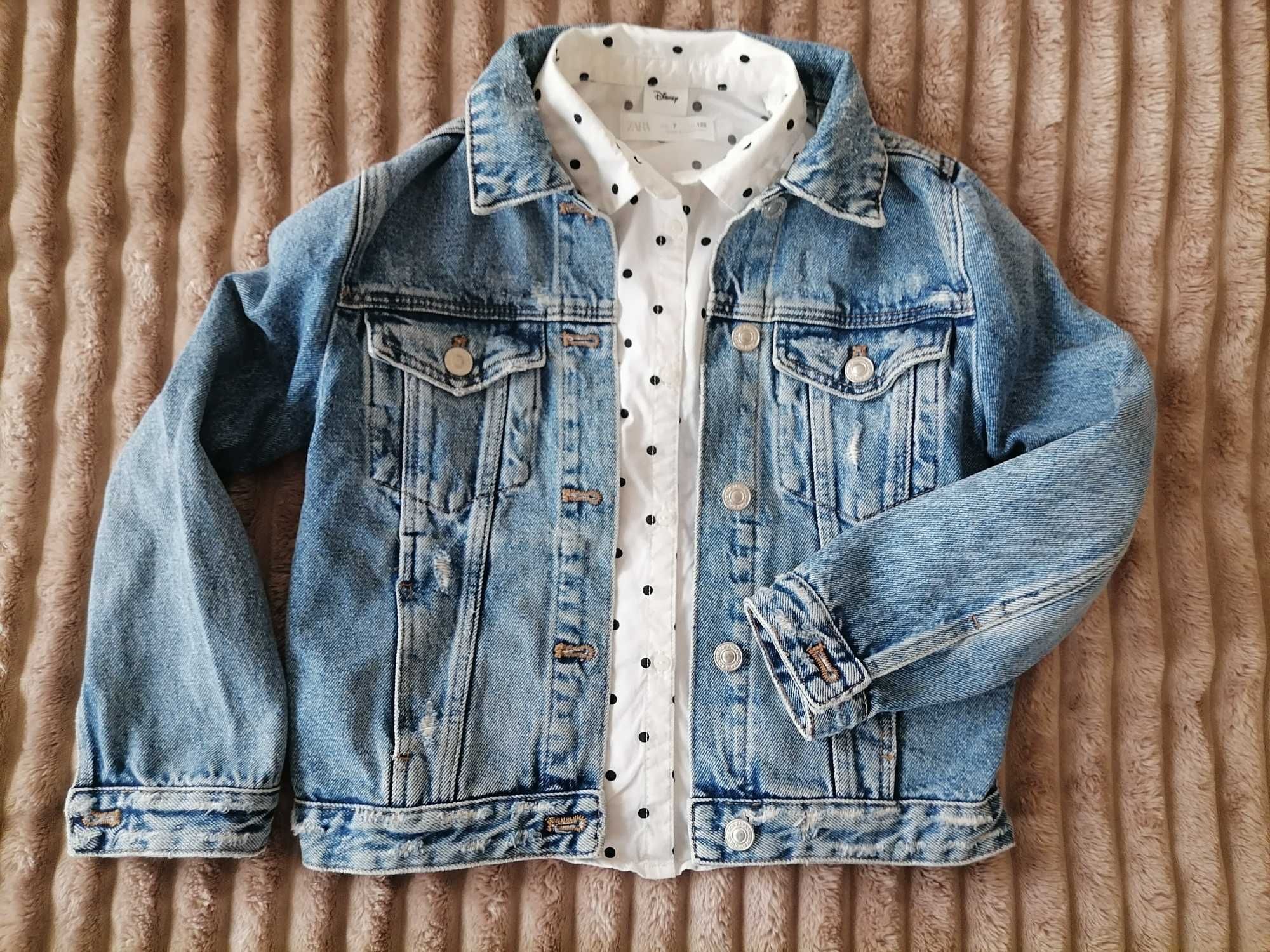 Джинсова куртка+рубашка Zara 350грн