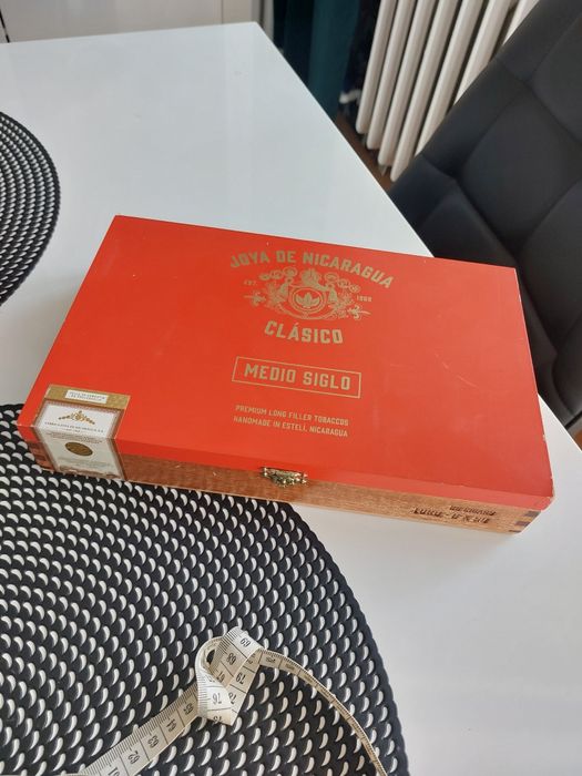 Pudełka drewniane po cygarach ozdobne do przerobienia decoupage diya