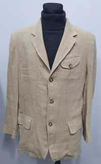 MONTEZEMOLO roz. 52 lniany blazer Premium.made in Italy zegna