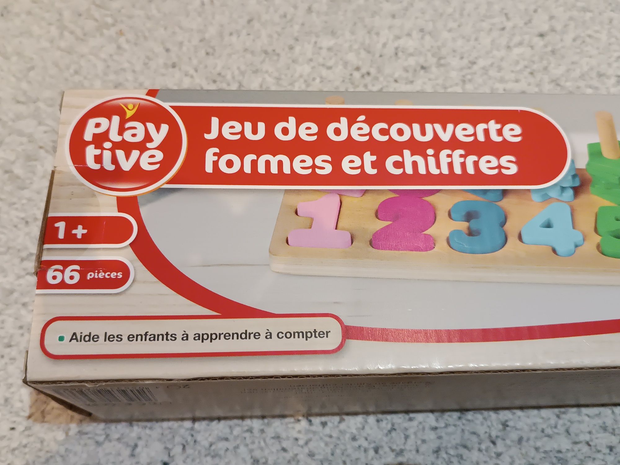 Zabawka drewniana edukacyjna cyfry  Playtive 1+