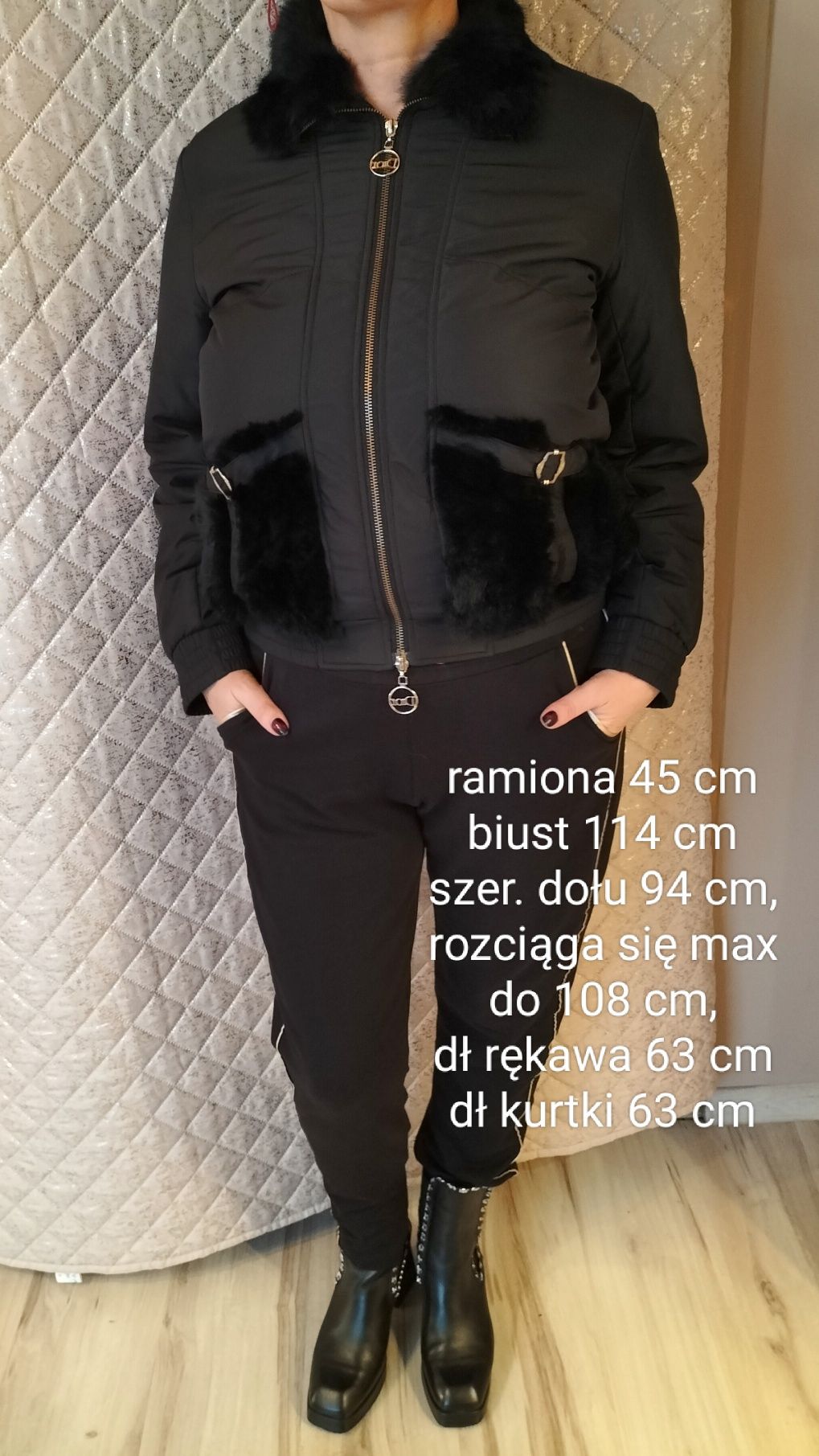 Czarna damska bomberka C Dior