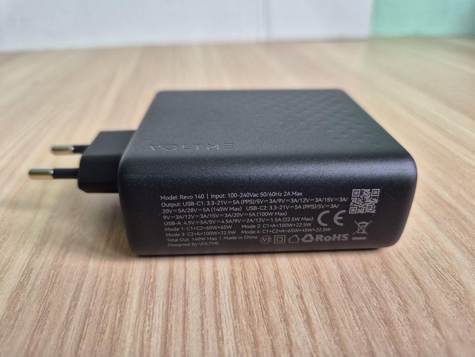 VOLTME 140W GaN зарядка-3 порти, PD3.1/PPS Gan, MacBook, iPhone, Galax