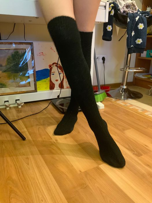 Skarpety cieple frotte czarne