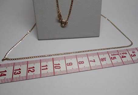 Złoty łańcuszek pancerka 50 cm. 1,5 mm.