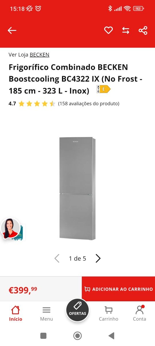 Frigorífico combinado Becken