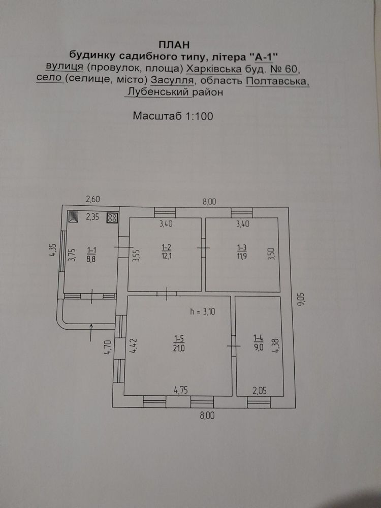 Будинок в селі Засулля